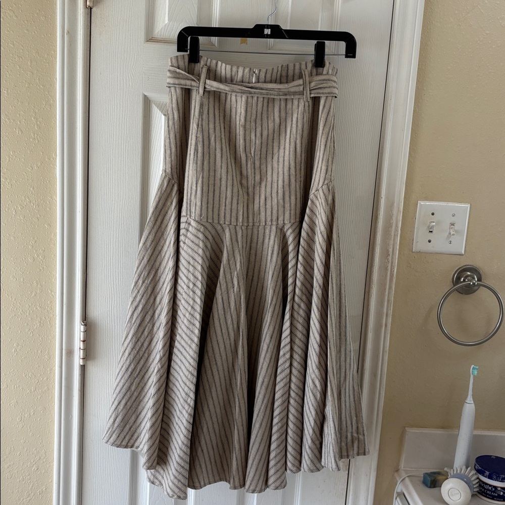 Never A Wallflower prairie midi August strip 100% cotton skirt. NWOT - Picture 2 of 7
